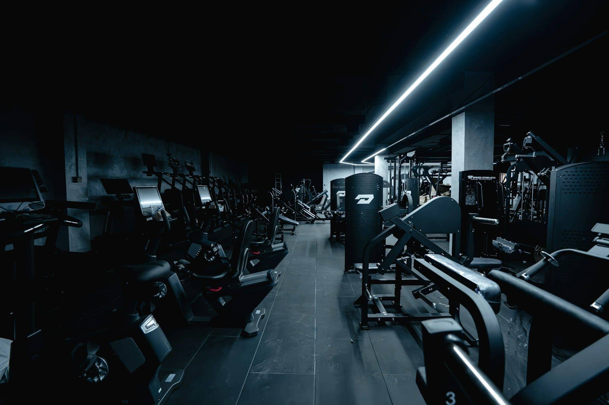 Axis Station · wide interior, modern home gym