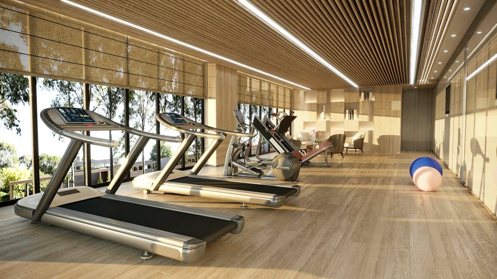 Line Treadmill · studio, front ¾