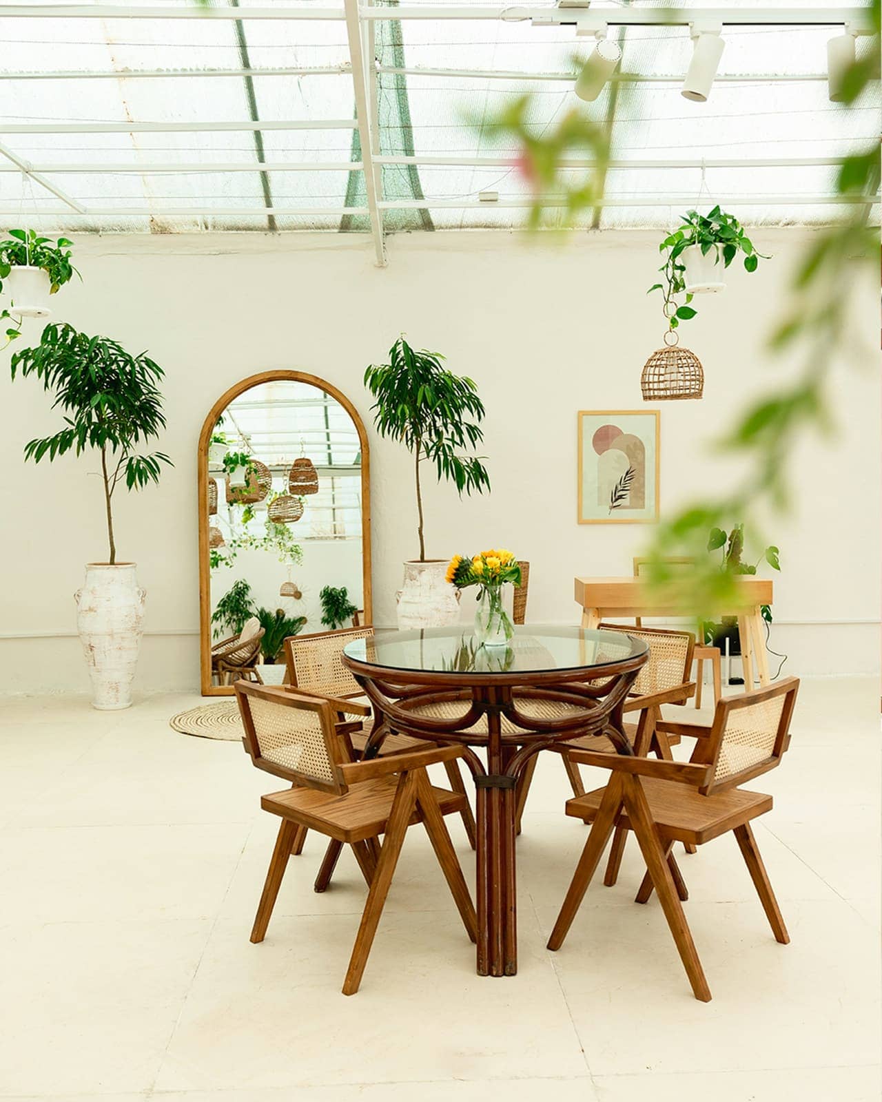 Arc Mirror · installed in a finished space