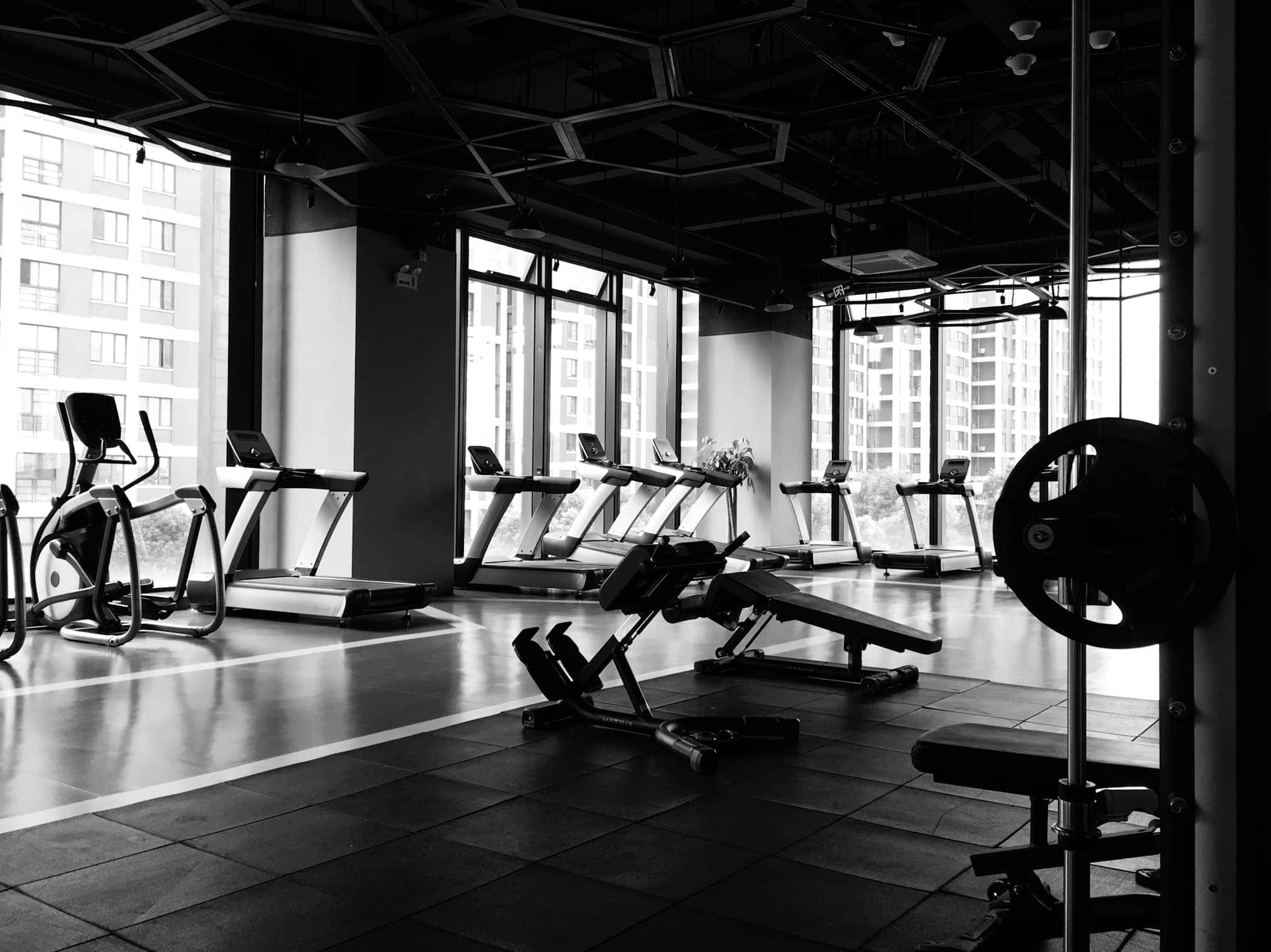 Bar 20 · wide interior, modern home gym